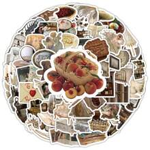 100pcs Vintage Classical Stickers, Suitable For Literature Journals, Notebooks, Cups, Refrigerators, Books, Luggage, Tables, Helmets, Skateboards, Guitars, Scrapbooks, DIY Boxes, Packaging Labels, Party Decorations - Multicolor - View 8