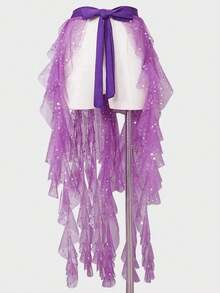 1 Piece Women's Belly Dance Hip Scarf Belt Skirt With Lace-Up Tassel Hem Wave Skirt - Multicolor - View 17