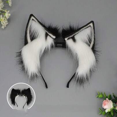 Orejas Eléctricas Súper Lindas: Modos Automáticos y Sensibles al Tacto Orejas de Gato y Zorro para Cosplay - Orejas Recargables USB con Modo Sensible al Tacto, Material de Felpa Suave, Adecuadas para Accesorios de Cosplay de Halloween, Navidad, Día de San Valentín, Accesorios de Disfraz, Máscaras Fest