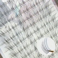 48pcs Glue-Free Natural Fox Eyelashes, 8-12mm Length Slim Lashes, Oblique Fly Cool Series Eyelashes, Suitable For Natural Makeup And Various Parties, Festivals