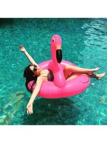 1pc Flamingo Swim Ring With Canopy, Inflatable Upright Swim Ring, Flamingo Detachable Upright Swim Ring For Pool (Suitable For Deep Water), Pool Inflatable, Beach Essentials, Pool Float - Multicolor - View 7