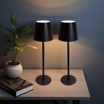 1个金属便携式台灯，带触摸调光和USB充电功能，3档亮度可调，适用于卧室、餐厅、酒吧、咖啡厅等场所，时尚金属线台灯，可用作办公桌灯、客厅灯、卧室灯、床头灯、夜灯等。