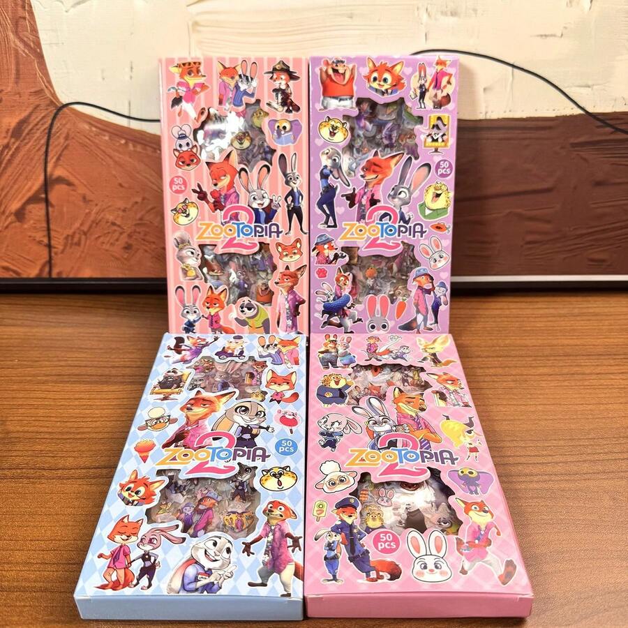 1 Box Crazy Stickers, Judy Cartoon Cute Trending, Random Style, Suitable As New Year, Valentine's Day, Easter Gift For Kindergarten - Multicolor - View 1