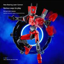 跨境酷炫机甲可动人偶，DIY组装机械机器人，多姿势解压人偶，摆件装饰，超棒DIY机器人饰品，男孩礼物，节日礼物，生日礼物，独特机器人装饰 - 彩色 - 查看 3