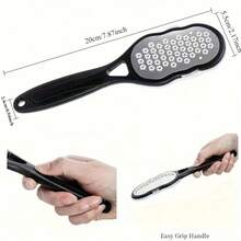 1pc Professional Stainless Steel Foot File, Splash-Proof Design, Ergonomic Handle, Coarse/Fine Grit Callus Remover - Durable Plastic Material, Suitable For Home Spa Pedicure & Manicure - Multicolor - View 6