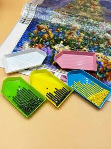 6个装钻石画收纳托盘，水钻托盘，适用于整理珠子和水钻，可用于5D钻石画创作 - 彩色 - 查看 8