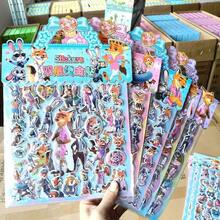 1张新款疯狂双层烫印贴纸，手持Judy & Nick卡通材质贴纸，DIY贴纸，款式随机，新年礼物，情人节礼物，复活节礼物 - 彩色 - 查看 4