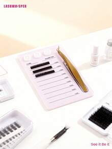 1 Set Acrylic Eyelash Extension Tray, Eyelash Extension Storage Box, Extension Pad, Eyelash Tray, Glue Tray, Independent Stand - Multicolor - View 7