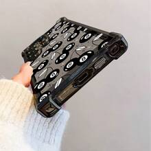Funda de teléfono creativa de billar con diseño de cereza para S25 S24 S23 S22 S21 S20 FE S20 Ultra A03s A04E/M04 A05s A06 4G A13 4G A15 4G/5G A25 5G A32 4G A55 5G A03 A04 A05 A12/M12 4G A13 5G/A04S A16 4G/5G A35 5G S20 S20 Plus A34 S21 FE Ultra Plus 4G 5G, funda trasera transparente suave a prueba de golpes - Colores mixtos - Ver 6