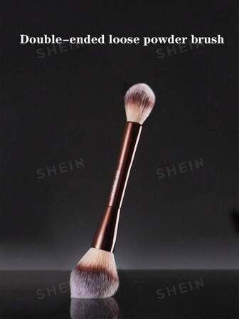 1pc Double-Ended Powder Brush, Blush Brush, Foundation Brush, Eyeshadow Brush, Concealer Brush, Lip Brush - Makeup Tools