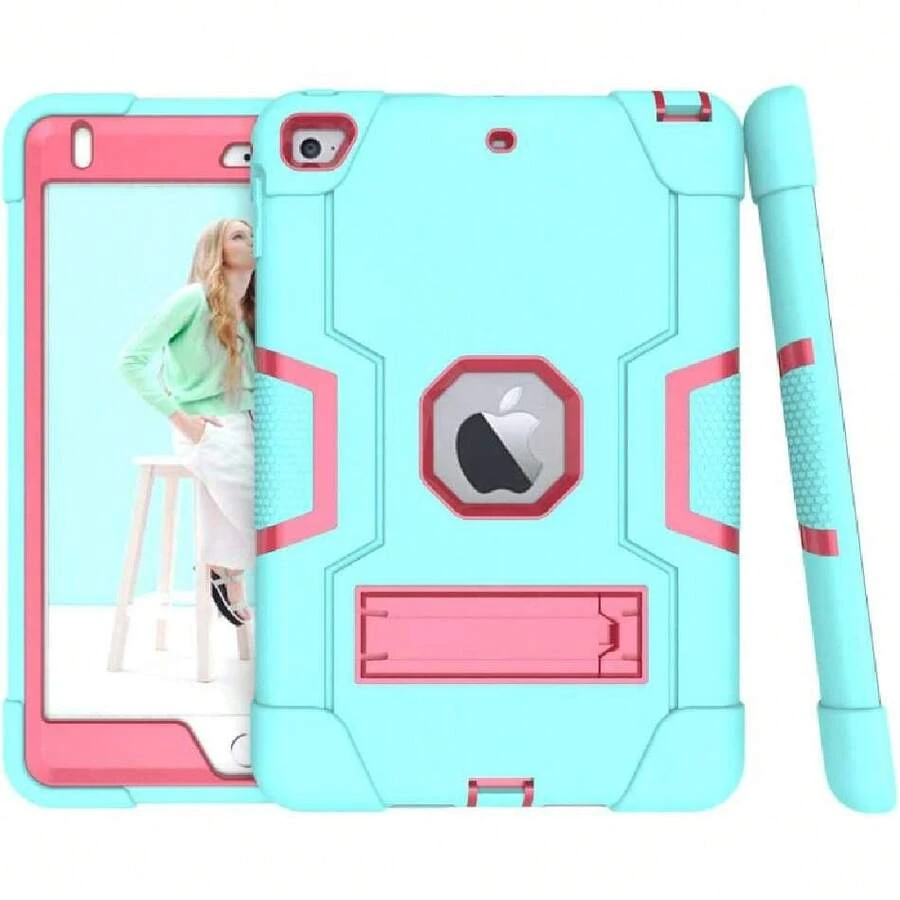 Funda para iPad Mini 4 para iPad Mini 5 Funda para iPad Mini Retina de 7,9 pulgadas, Funda protectora resistente a prueba de golpes, delgada y resistente con soporte incorporado para iPad Mini 4/5-verde menta rosa roja,36999912 - Verde militar - Ver 1