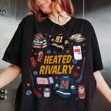 1PC Women's Plus Size   Hockey Heated Rivalry Shirt, Hollander Rozanov LGBT Love Sweatshirt, Queer Hockey Fan Shirt, Ilya Rozanov Shirt - 黑色 - 查看 5