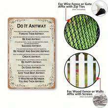 CIF BUY American Vintage "Do It Anyway" Metal Wall Sign 7.87x11.81 Inch, Rustproof Weatherproof Farmhouse Decor For Home Porch Garage Ba - Multicolor - View 5