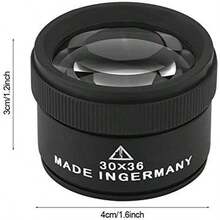 Tangxi 30X Lupa de joyería, Lupa óptica Profesional Gafas 30X Lente de Aumento Jewlries Lupas Herramienta para joyería, Diamantes, Gemas, Monedas, - / - Ver 5