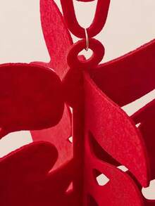 2 Pieces Of New Year Decorations, New Year Door Hangers, Atmosphere Decoration, New Year Indoor "Fu" Character Hangers, New Year Decorations, New Year Hangers, "Fu" Character Decorative Hangers. - Red - View 3