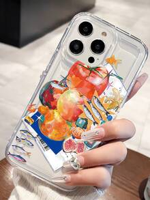 1 chiếc ốp lưng điện thoại TPU trong suốt, thời trang, in hình trái cây và thực phẩm, có khả năng hấp thụ sốc, tương thích với iPhone 16/16Pro/16Plus/15/15ProMax/15Pro/11/12/13/14ProMax/12Mini/13Mini/11Pro/11ProMax/12Pro/12ProMax/13Pro/13ProMax/14Pro/14ProMax, ốp lưng mềm mại với cảm giác cao cấp. - Nhiều màu - Xem 2