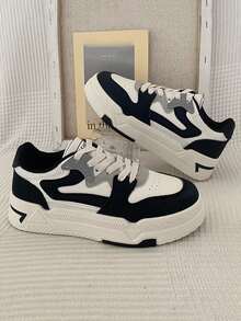 2025 Spring New Girl White Student Sneakers, Fashion Versatile Casual Sports Shoes, Ins - Black and White - View 2