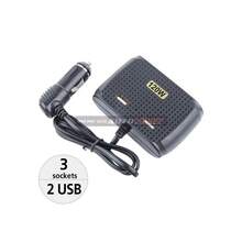 OISE ART STORE Sdoppiatore Adattatore 3 Accendisigari Triplo + 2 Usb 120w Auto Camper Barca Multicaricatore - - Multicolore - Visualizzare 7