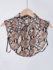 1pc Classic Leopard Print Detachable Collar, Fashion Casual Collar Insert For Sweaters, Unisex - Printed Fake Collar - View 6