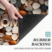 1 pieza Felpudo con diseño de guijarros, alfombra de drenaje duradera para cocina, sala de estar, entrada, balcón, decoración del hogar, cafetería, bar, vacaciones, fiesta, dormitorio, baño - Multicolor - Ver 8