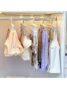 5pcs Rotating Hook Rack, Space Saving, Wavy Clothes Drying Rack, Multi-Functional Hanger, Suitable For Home/Dorm, Great Gift For Relatives, Family, Friends, Teachers, Classmates, Also Suitable For Travel, Outdoor Activities, Camping, Parties, Beach Vacations, Decoration, Storage & Organization, Can Hang Dresses, Pants, Shoes, Jeans, Boots, Skirts, Tops, Spring Minimalist Style, Summer - Multicolor - View 5