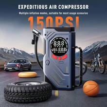 1pc 150PSI 5000A Jump Starter With Air Compressor, 5 In 1 Function Digital Car Tire Inflator Jump Box Battery Pack, Portable Car Battery Charger For 10L Gas Or 5.0L - Multicolor - View 5