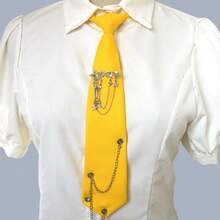 1pc Women's Tassel Chain Tie-Free Collar, Suitable For Casual, School, Street, And Daily Wear