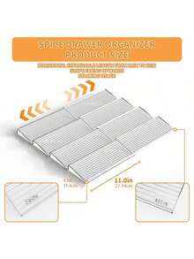 Hộp đựng gia vị bằng acrylic có thể mở rộng, hộp đựng gia vị trong suốt (4 tầng 8 lọ/2 tầng 4 lọ/1 tầng 2 lọ), có thể điều chỉnh từ 27,9 cm đến 55,9 cm, giúp sắp xếp gia vị dễ dàng (không bao gồm lọ). - Nhiều màu - Xem 14