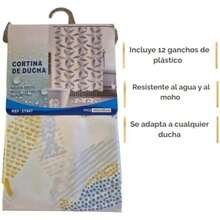 Genérico Cortina de Ducha - Cortina de baño diseño Unico combinable con Todo Tipo de baño con Ojales y Ganchos incluidos, 180 x180 cm.(default) - Multicolor - Ver 5