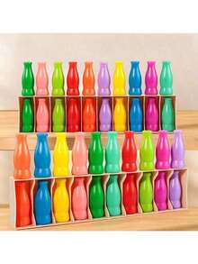 Memory Challenge & Color Recognition Game - Interactive Blind Guessing Game, Fun Holiday Gift, Interesting Design, Easy Grip Design, Cup Sorting Challenge, Fun Blind Guessing Game For Teens And Adults, Memory Logic Thinking, Color Recognition, Great For Christmas, Halloween Or Party Gifts. - Multicolor - View 3