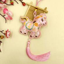 2026 Year Of The Horse Sachet, Small Size | Miao Embroidered Horse Retro Pattern With Tassels, Red & Gold Chinese New Year Style, Filled With Purple Garden Fragrance, Suitable For Car And Bedroom,Spring Summer Picks,Brides Maid Gifts,Room,Bedroom Deccor,Bedroom Deccor,Beach,Travel,For Men,For Women,Vacation - Multicolor - View 12