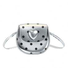 1个PU皮革波点迷你单肩包，女孩斜挎零钱包 - A - 查看 9