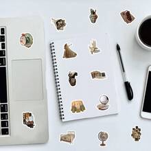 100pcs Vintage Classical Stickers, Suitable For Literature Journals, Notebooks, Cups, Refrigerators, Books, Luggage, Tables, Helmets, Skateboards, Guitars, Scrapbooks, DIY Boxes, Packaging Labels, Party Decorations - Multicolor - View 6