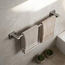 No Drill Wall Mounted Multi-Function Storage Rack, Suitable For Bathroom Towels, Slippers, Kitchen Cloths Storage Hanger - متعدد الألوان - مشاهدة 3