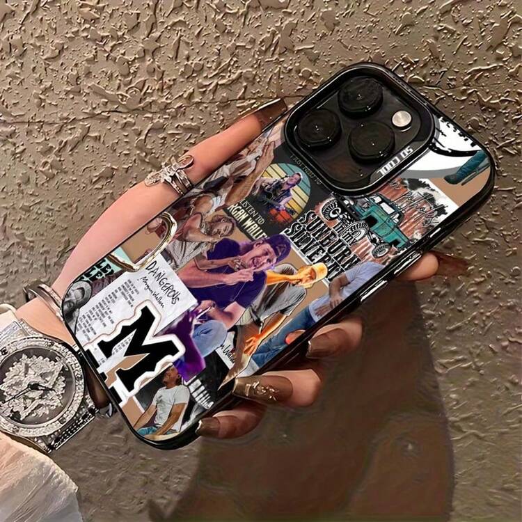 Idea de regalo para amantes del anime de POCOYO. Funda con patrón creativo. Funda para teléfono compatible con 17 Pro Max, 17 Air, 16 Pro Max, 15 Pro Max, 14 Pro, 13 Pro, 12 y 11. Funda personalizada para hombre y mujer. Excelentes regalos para novias, novios y familiares en Navidad y Halloween. - Negro - Añade 4