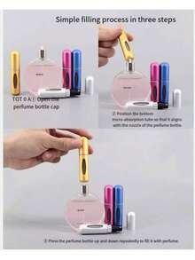 4 Pack Mini Refillable Perfume Portable Atomizer Bottle Refillable Perfume Spray, Refill Pump Case For Traveling And Outgoing (5ml, 4 Pack) - Nhiều màu - Xem 8