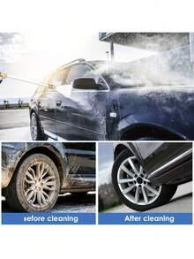 1pc Heavy Duty High Pressure Washing Wand With 2 Nozzles - Multipurpose Garden Hose Attachment For Efficient Car And Yard Cleaning, Made Of Durable Aluminum Alloy, Battery-Free