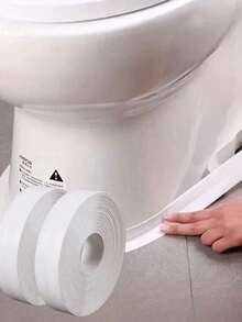 1Roll Waterproof Mildew Proof Toilet Caulk Strip, Self-Adhesive Sealing Tape For Kitchen Bathroom, Bathroom Waterproof Tape To Avoid Wet, Kitchen Sink Beautiful Seam Stickers - White - View 5
