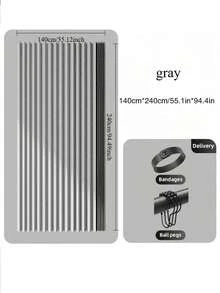 1pc Foldable Curtain Partition Without Rod, All-Season Decorative Hanging Cloth Divider, Suitable For Rental Home Bed, High-End, Applicable For Living Room, Bedroom Windows And Other Scenarios