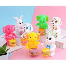 1pc Random Color Clockwork Drumming Rabbit Toy - Multicolor - View 9