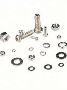 320pcs Premium Screw And Nut Assortment Kit - Corrosion-Resistant, Snap-In Nuts, M2 To M5 Sizes - Ideal For DIY, Repair, And Industrial Applications - Silver - View 2