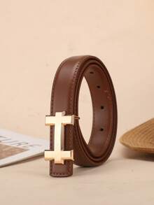Women's H-Buckle Skinny Waist Belt, Suitable For Dresses And Jeans - Multicolor - View 4