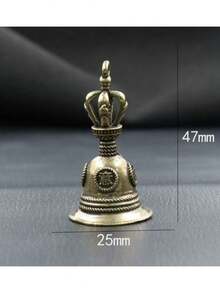 1/2/4 st handgjord kopparklocka, handhållen ringklocka, orientalisk Vajra-klocka - Brons - Visa 4