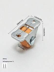 4 piezas/8 piezas/12 piezas/16 piezas Ruedas de cajón de tatami, Ruedas pequeñas silenciosas de 1 pulgada/1.2 pulgadas, Ruedas rectas para muebles, Ruedas direccionales - Multicolor - Ver 6