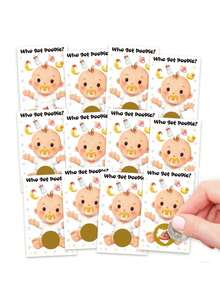 Party Game Gender Reveals Scratch Card Atmosphere Decoration Props For Boys Or Girls Anniversary Gift Party Decoration Happy Birthday Party Wedding Bridal Shower Gift Baby Shower Supplies Game Card - Shape - View 2