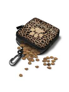Ziplock Polyester Dog Training Treat Bag - Portable Pet Snack Pouch, Suitable For Outdoor Activities And Dog Walking, Available In Multiple Colors (Leopard Print, Cow Print, Silver), Ideal For Dog Owners And Trainers As Travel Pet Treat Container - Multicolor - View 6