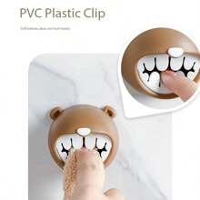 New Bear-Shaped Towel Rack, Bathroom Towel Hook, Kitchen Dishcloth Hanger, Face Towel Hook, Dish Rag Storage Rack - Multicolor - View 2