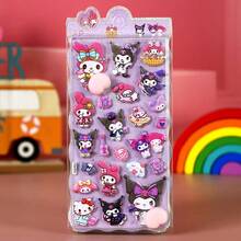 1pc Cartoon Soft Cute Peach Sticker Sanrio Squat Decompression Pinch Music Sticker Book Valentine's Day Gift New Year Gift Random Style - Multicolor - View 6