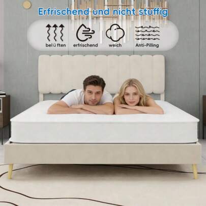 3D Breathable Mattress Independently Wrapped, Noise Free, Anti-Interference, Soft And Sturdy, Dual Support, Providing Back Care, Size: 140 * 200cm, Thickness: 23cm, White