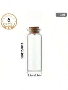 Portable Mini Bottled Storage Jar, Practical Cork Sealed Glass Jar, High Airtightness Compact Glass Bottle
